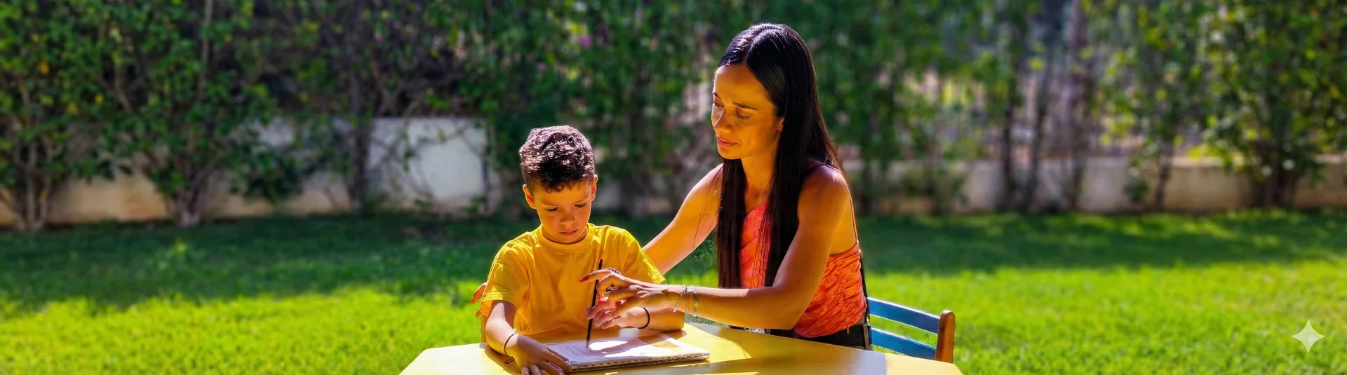 Kindergarten students in school activities